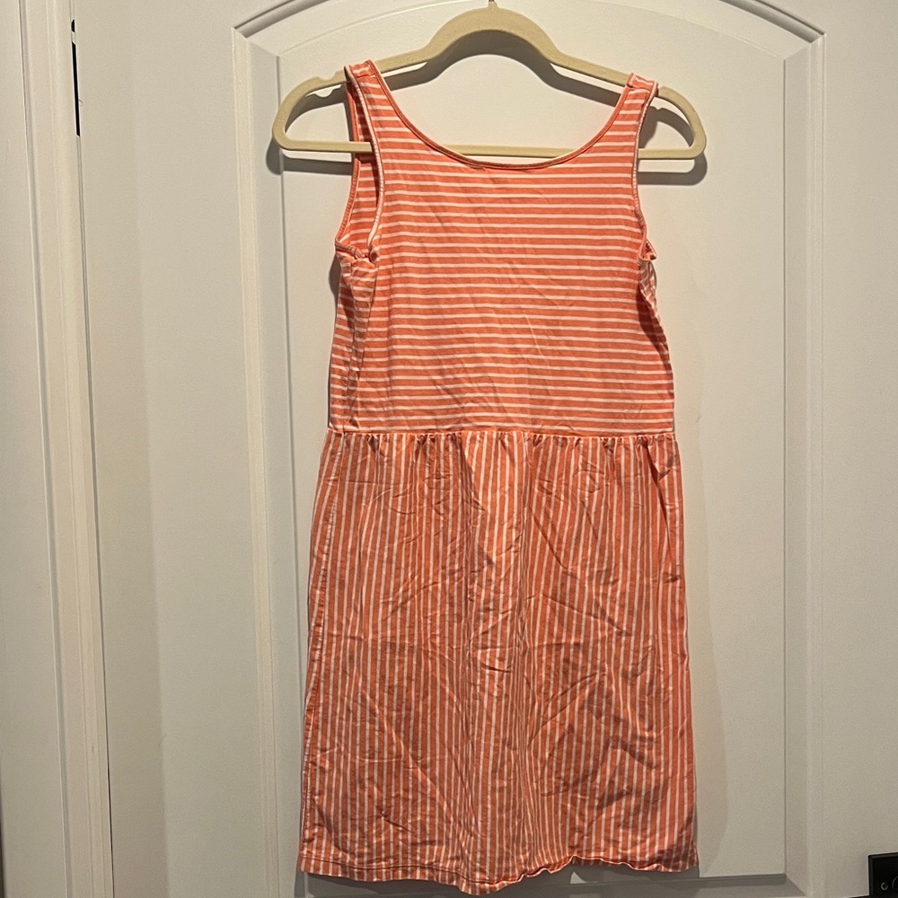 Old Navy Striped Orange Kids Dress